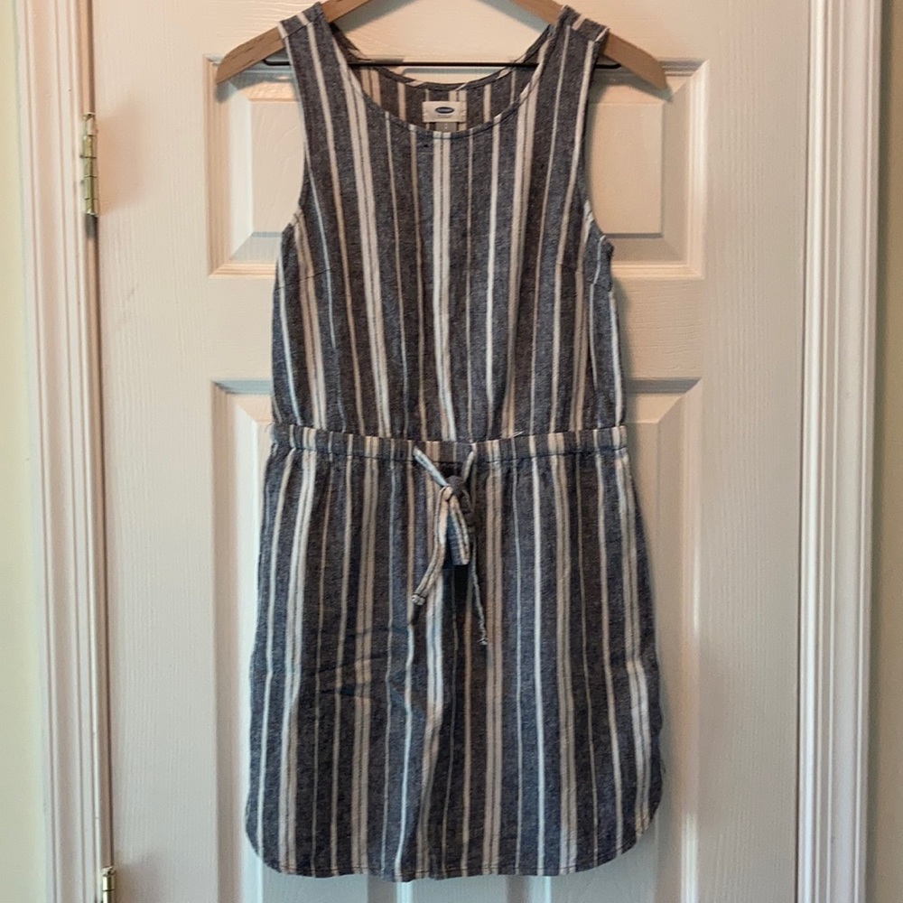 Old Navy Linen Striped Dress - Small